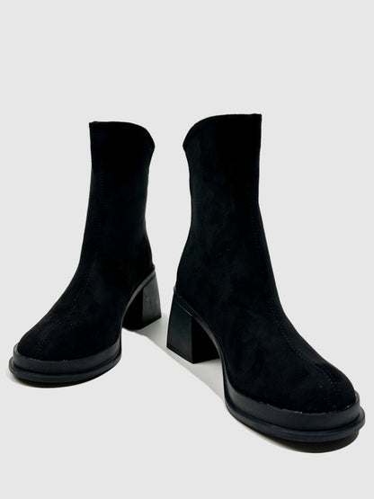 Thick Sole Slimming Fashion Boots Spice Girls Thick Heels Sweet Cool Y2k Vintage Short Martin Boots【s0000014289】