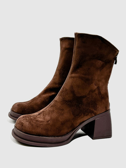 Thick Sole Slimming Fashion Boots Spice Girls Thick Heels Sweet Cool Y2k Vintage Short Martin Boots【s0000014289】