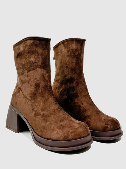 Thick Sole Slimming Fashion Boots Spice Girls Thick Heels Sweet Cool Y2k Vintage Short Martin Boots【s0000014289】