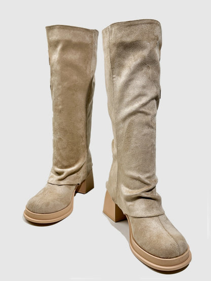 Thick Sole Slimming Fashion Boots Spice Girls Thick Heels Sweet Cool Y2k Vintage Short Martin Boots【s0000014289】