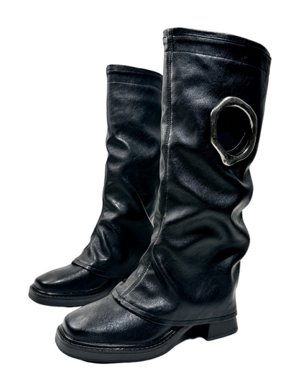 European & American Versatile Motorcycle Boots Female Hot Girl Catwalk Boots High Heels Slim Boots【s0000014290】