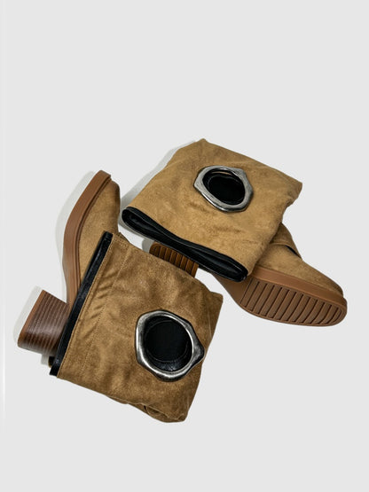 European & American Versatile Motorcycle Boots Female Hot Girl Catwalk Boots High Heels Slim Boots【s0000014290】