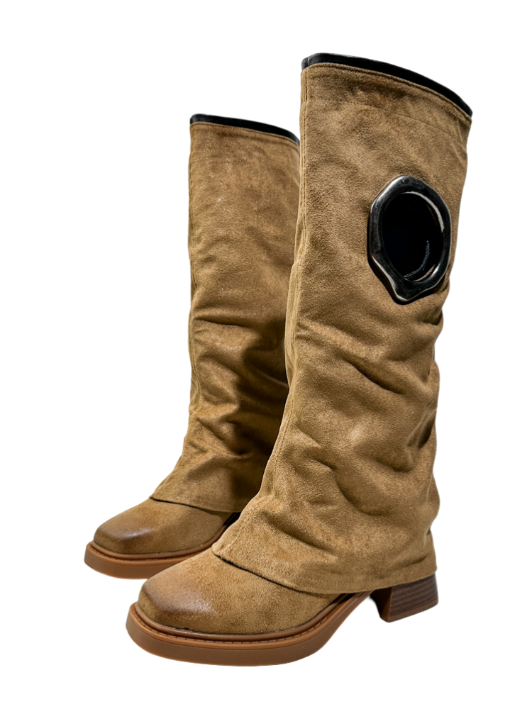 European & American Versatile Motorcycle Boots Female Hot Girl Catwalk Boots High Heels Slim Boots【s0000014290】