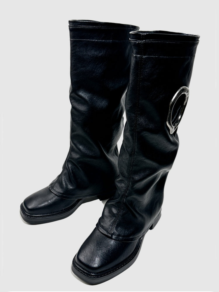 European & American Versatile Motorcycle Boots Female Hot Girl Catwalk Boots High Heels Slim Boots【s0000014290】