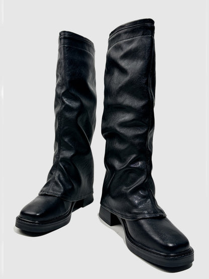 European & American Versatile Motorcycle Boots Female Hot Girl Catwalk Boots High Heels Slim Boots【s0000014290】