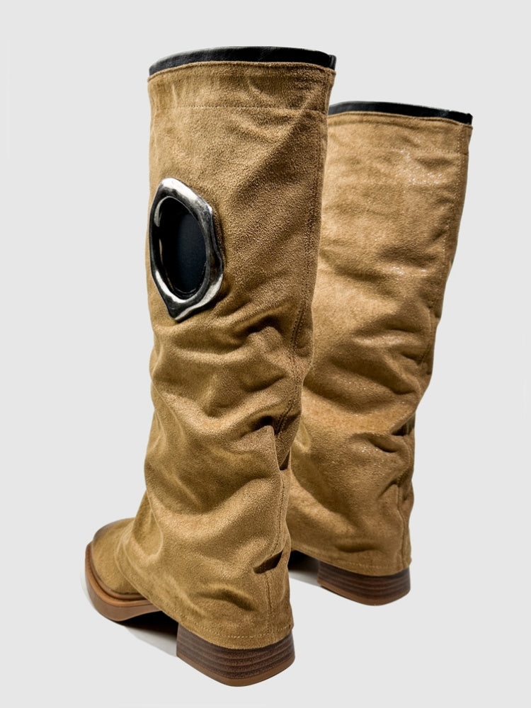 European & American Versatile Motorcycle Boots Female Hot Girl Catwalk Boots High Heels Slim Boots【s0000014290】