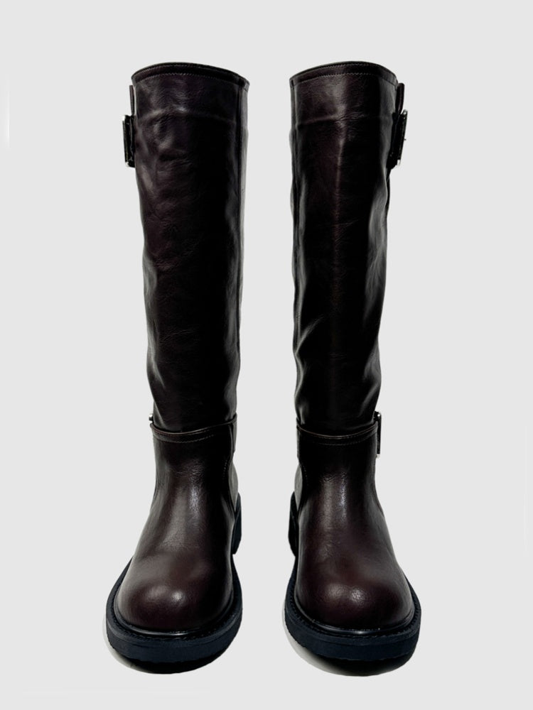 Platform Knight Boots Vintage Skinny Hot Girls European & American Knee-High Boots【s0000014291】