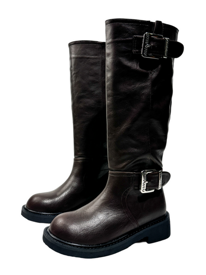 Platform Knight Boots Vintage Skinny Hot Girls European & American Knee-High Boots【s0000014291】