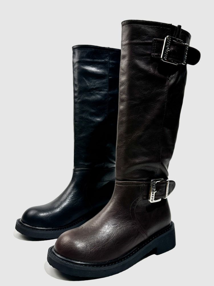 Platform Knight Boots Vintage Skinny Hot Girls European & American Knee-High Boots【s0000014291】