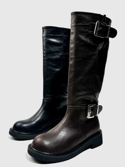 Platform Knight Boots Vintage Skinny Hot Girls European & American Knee-High Boots【s0000014291】