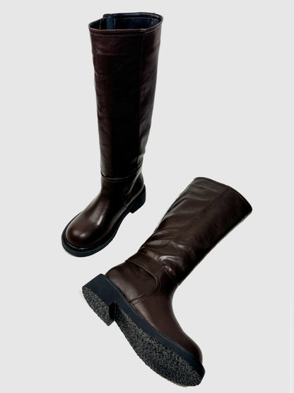 Platform Knight Boots Vintage Skinny Hot Girls European & American Knee-High Boots【s0000014291】