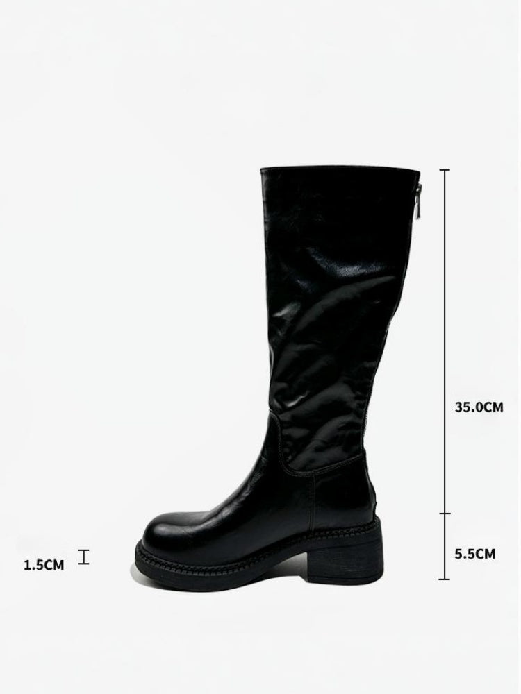 Platform Fashion Boots Lady Back Zipper Hot Girl Dancing Boots Biker Boots【s0000014294】