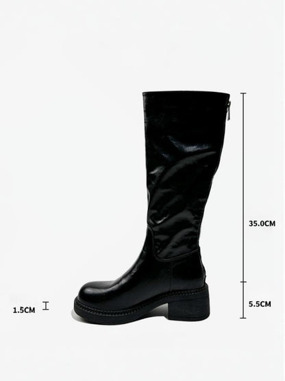 Platform Fashion Boots Lady Back Zipper Hot Girl Dancing Boots Biker Boots【s0000014294】