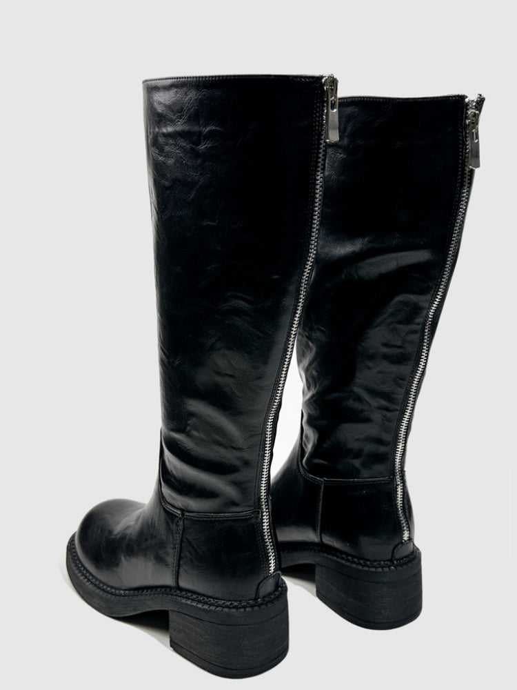 Platform Fashion Boots Lady Back Zipper Hot Girl Dancing Boots Biker Boots【s0000014294】