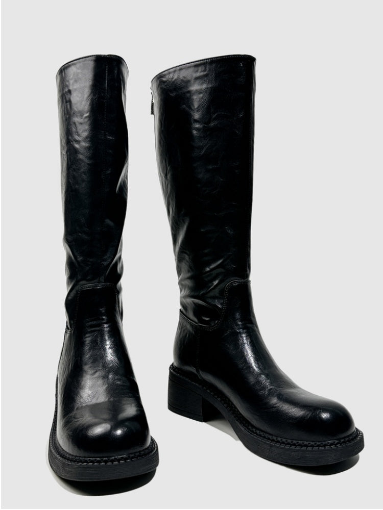 Platform Fashion Boots Lady Back Zipper Hot Girl Dancing Boots Biker Boots【s0000014294】