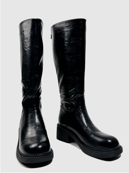 Platform Fashion Boots Lady Back Zipper Hot Girl Dancing Boots Biker Boots【s0000014294】