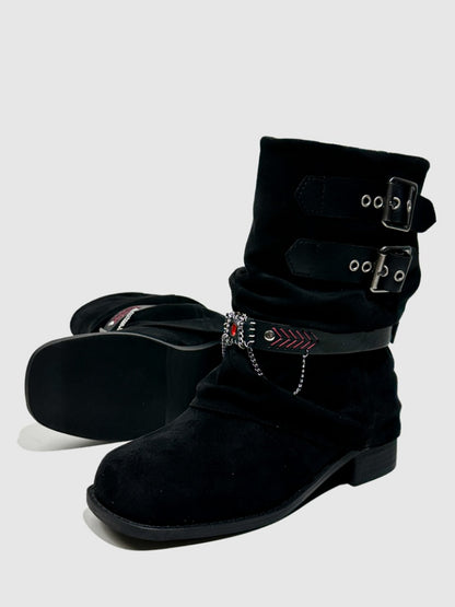 Western Cowboy Boots Short Cut Slimming Fashion Boots Babe Dancing Punk Pants Tube Boots【s0000014295】