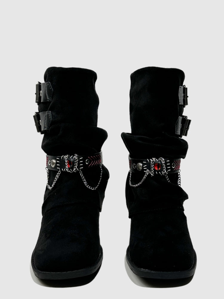 Western Cowboy Boots Short Cut Slimming Fashion Boots Babe Dancing Punk Pants Tube Boots【s0000014295】