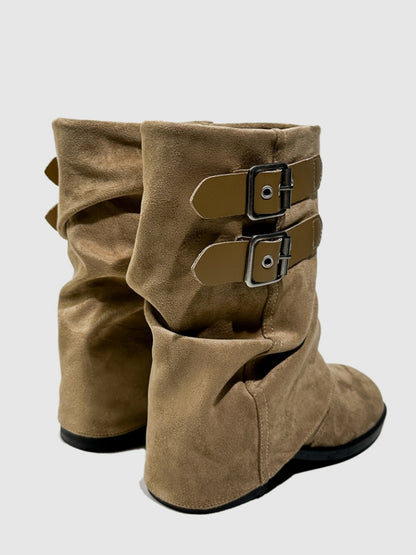 Western Cowboy Boots Short Cut Slimming Fashion Boots Babe Dancing Punk Pants Tube Boots【s0000014295】