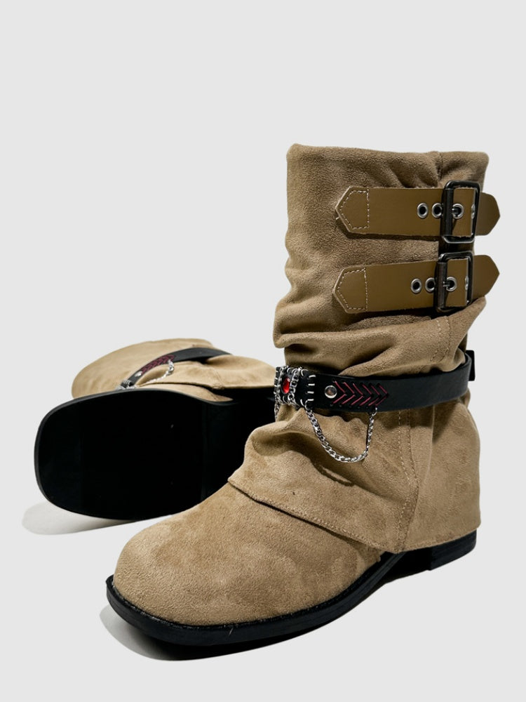 Western Cowboy Boots Short Cut Slimming Fashion Boots Babe Dancing Punk Pants Tube Boots【s0000014295】