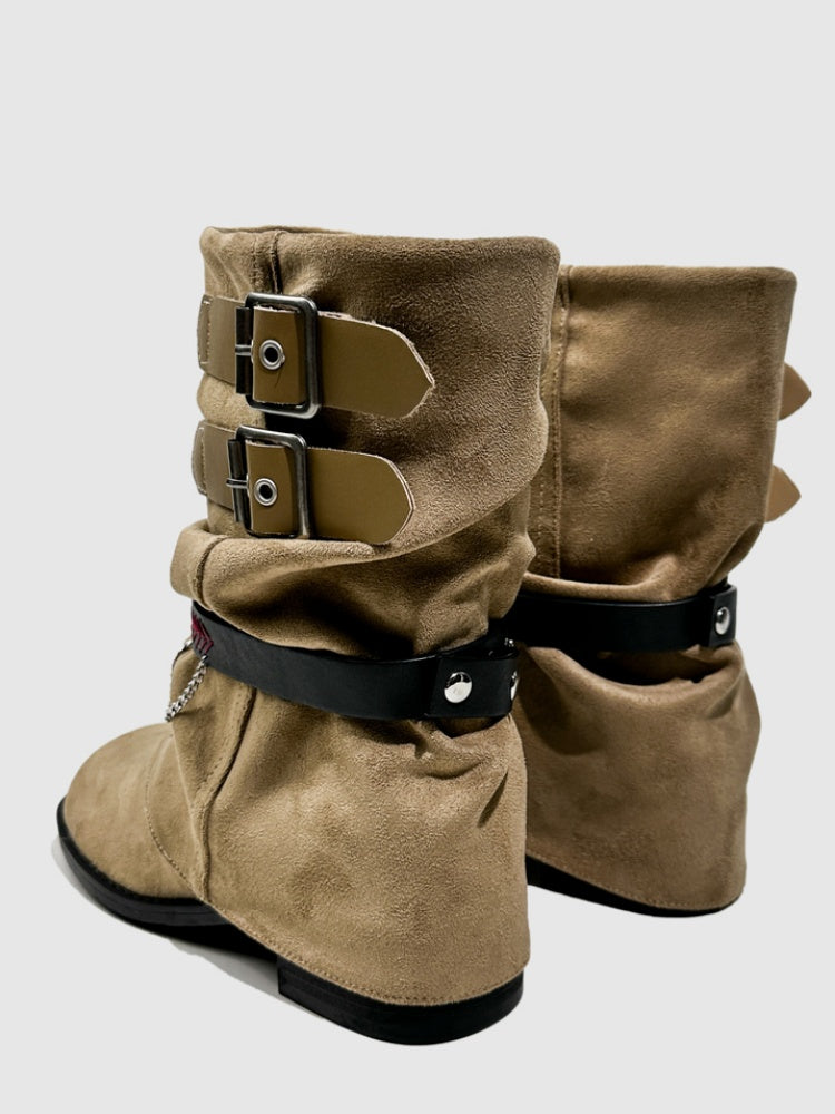 Western Cowboy Boots Short Cut Slimming Fashion Boots Babe Dancing Punk Pants Tube Boots【s0000014295】