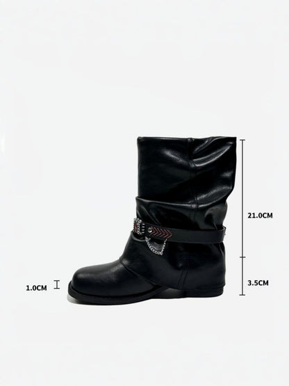 School Flower Fashion Boots Hot Girl Temperament Motorcycle Trouser Boots【s0000014296】