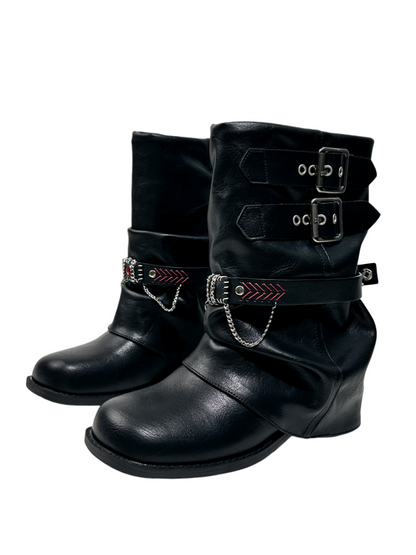 School Flower Fashion Boots Hot Girl Temperament Motorcycle Trouser Boots【s0000014296】