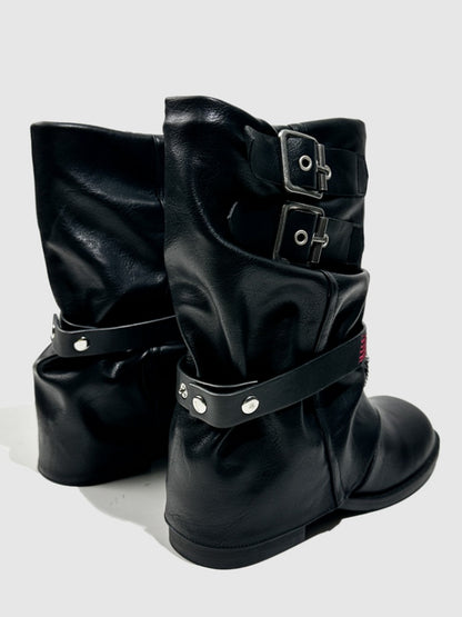 School Flower Fashion Boots Hot Girl Temperament Motorcycle Trouser Boots【s0000014296】