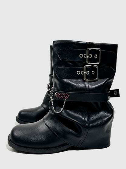 School Flower Fashion Boots Hot Girl Temperament Motorcycle Trouser Boots【s0000014296】