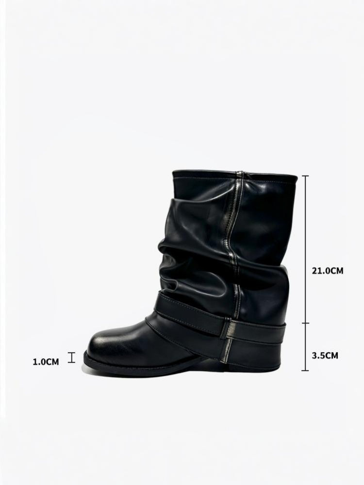 Color Polish Trouser Boots Fashion Babes Dancing Boots Belt Buckles Cool Motorcycle Boots【s0000014297】