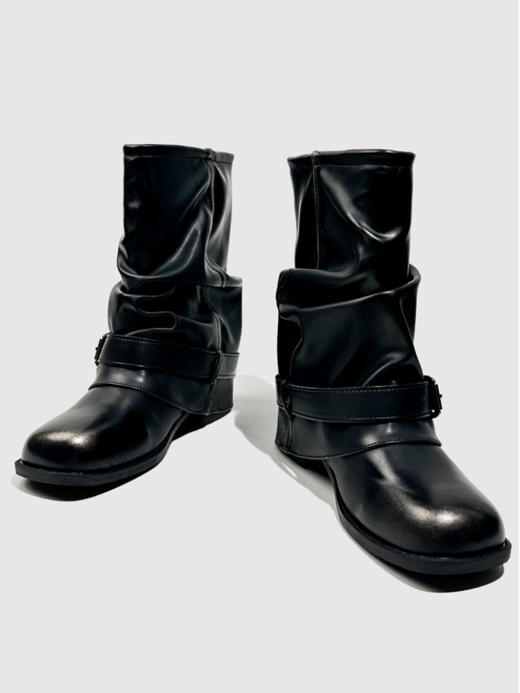 Color Polish Trouser Boots Fashion Babes Dancing Boots Belt Buckles Cool Motorcycle Boots【s0000014297】
