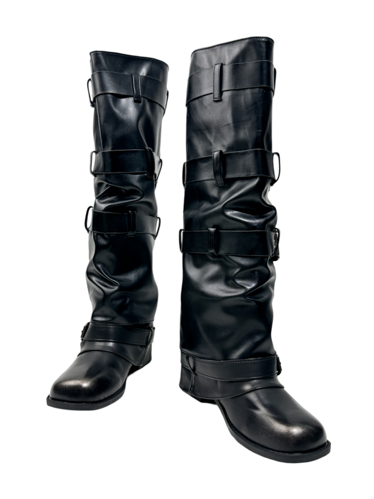Color Polish Trouser Boots Fashion Babes Dancing Boots Belt Buckles Cool Motorcycle Boots【s0000014297】