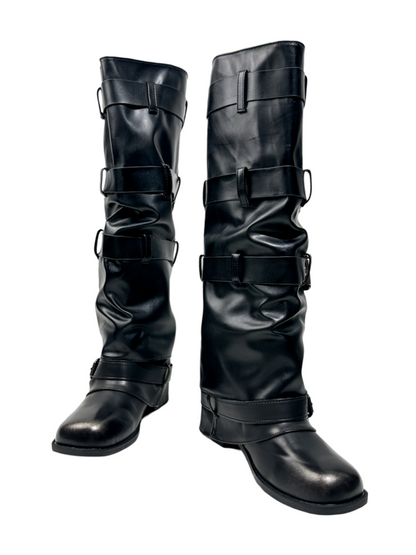 Color Polish Trouser Boots Fashion Babes Dancing Boots Belt Buckles Cool Motorcycle Boots【s0000014297】