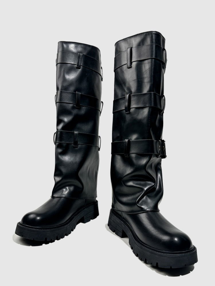 Fashion Martin Boots Elastic Band Hong Kong Trendy Sweet Cool Platform Biker Booties【s0000014299】