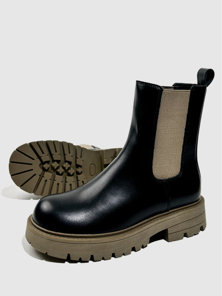 Fashion Martin Boots Elastic Band Hong Kong Trendy Sweet Cool Platform Biker Booties【s0000014299】