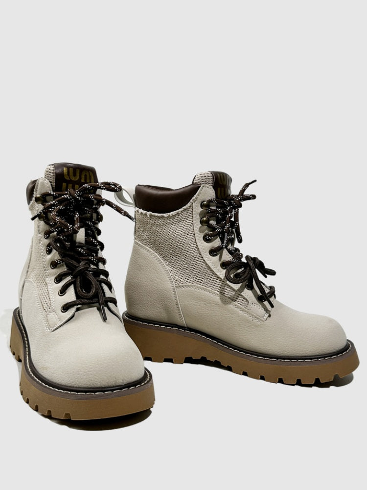 Leather Martin Boots Round-Toed Hot Girl Dancing With Platform Short Fashion Booties【s0000014300】