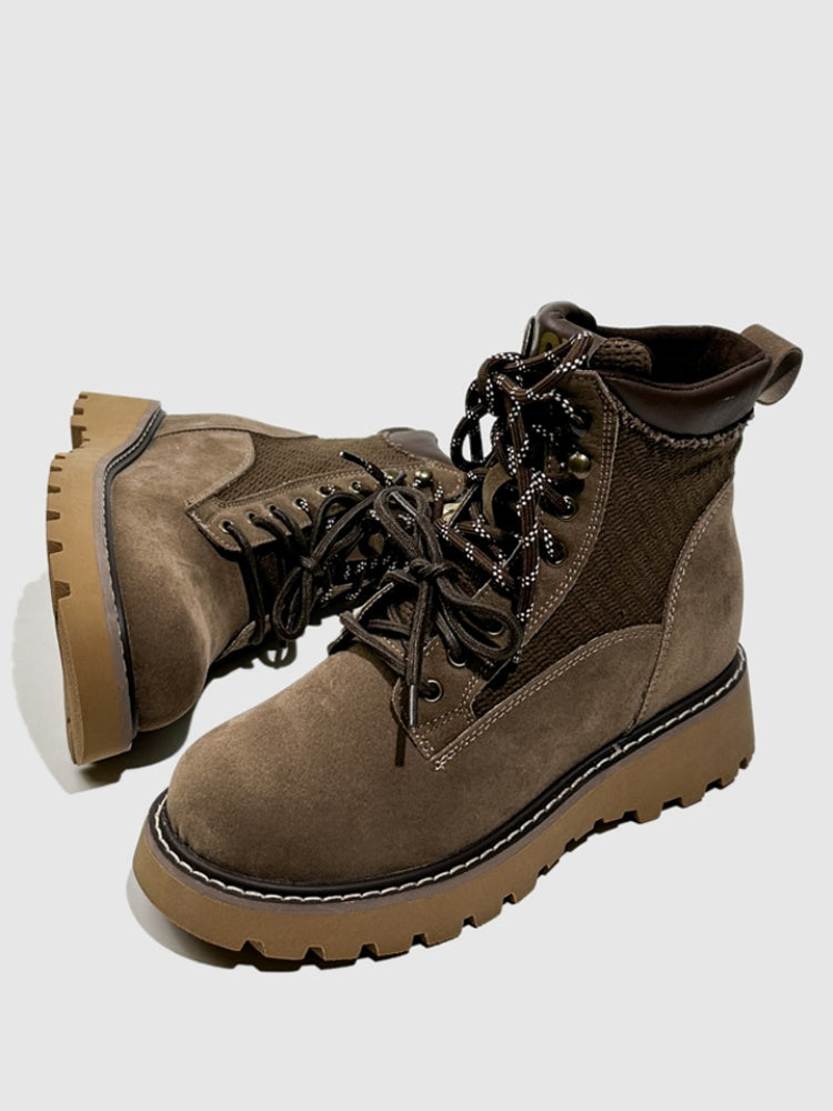 Leather Martin Boots Round-Toed Hot Girl Dancing With Platform Short Fashion Booties【s0000014300】