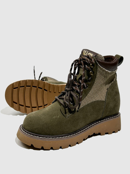 Leather Martin Boots Round-Toed Hot Girl Dancing With Platform Short Fashion Booties【s0000014300】