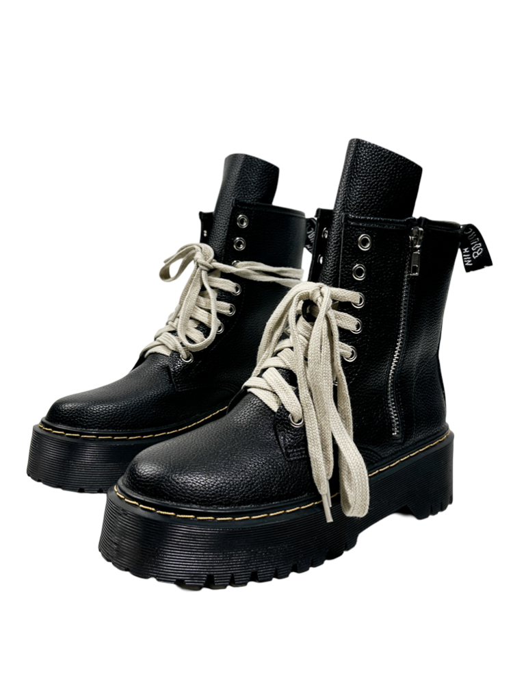 Thick-Soled Trendy Brand Martin Boots Short Cow Tendon Soles Non-Slip Leather Fashion Mid-Leg Boots【s0000014301】