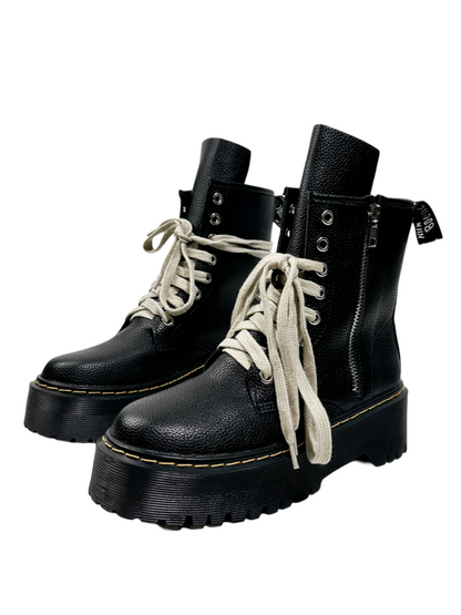 Thick-Soled Trendy Brand Martin Boots Short Cow Tendon Soles Non-Slip Leather Fashion Mid-Leg Boots【s0000014301】