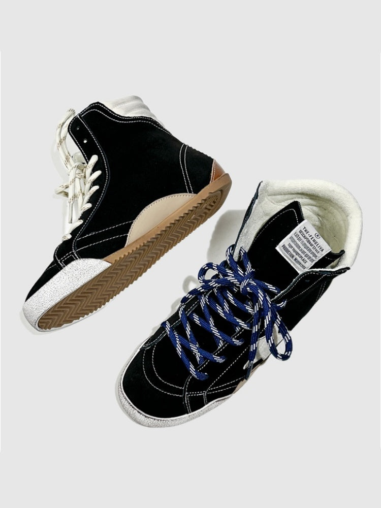 Flat Casual High-Tops Pentagram Dirty Shoes Fashion Moral Training Lace-Up Booties【s0000014304】