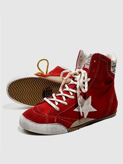 Flat Casual High-Tops Pentagram Dirty Shoes Fashion Moral Training Lace-Up Booties【s0000014304】