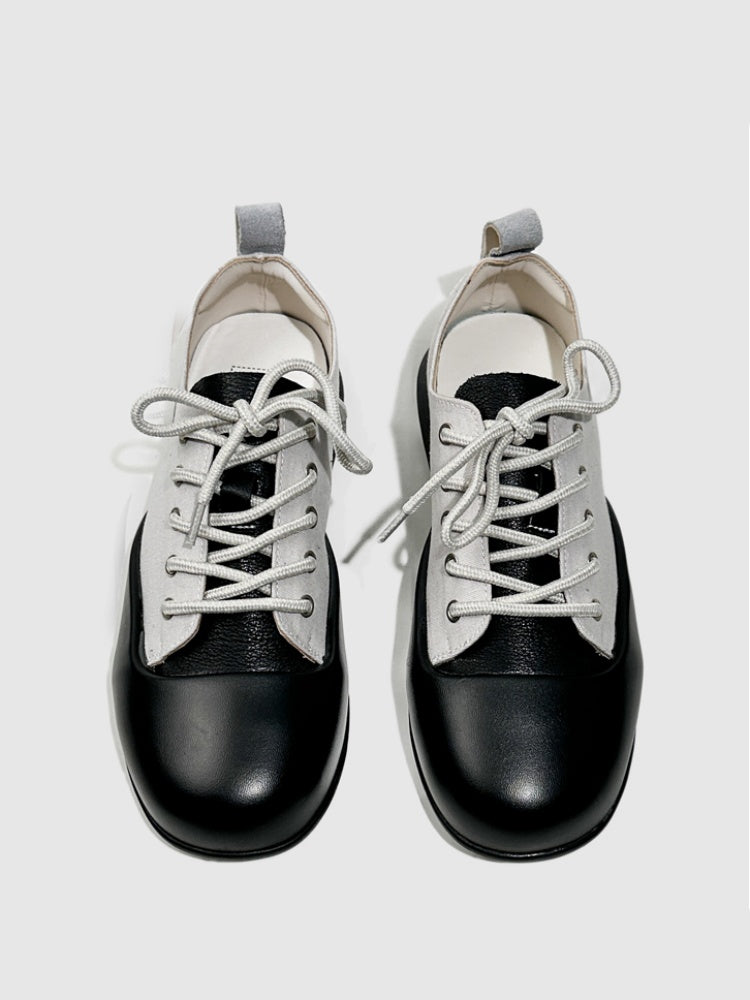 Leather German Training Shoes Will Not Be Kicked & Round-Toed Dancing Casual Shoes【s0000014305】