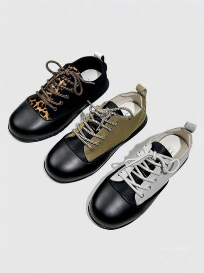 Leather German Training Shoes Will Not Be Kicked & Round-Toed Dancing Casual Shoes【s0000014305】