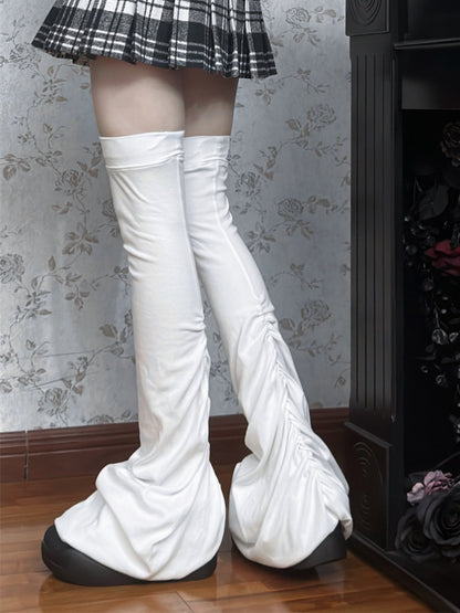 Over The Knee Pinch Pleated Leg Sleeve Subculture Basic【s0000014306】