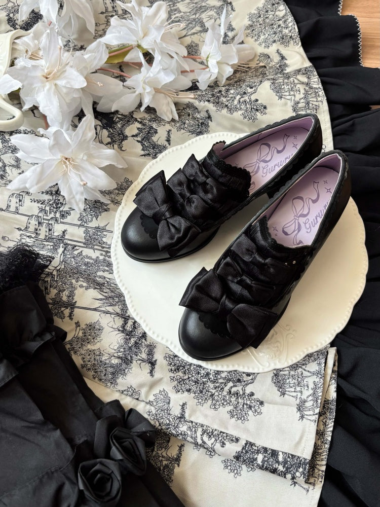 Castle Nocturne Satin Elegant Cla Lolita Heel Shoes【s0000014308】