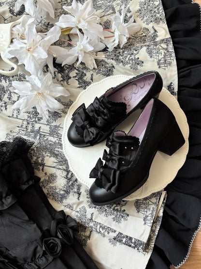 Castle Nocturne Satin Elegant Cla Lolita Heel Shoes【s0000014308】