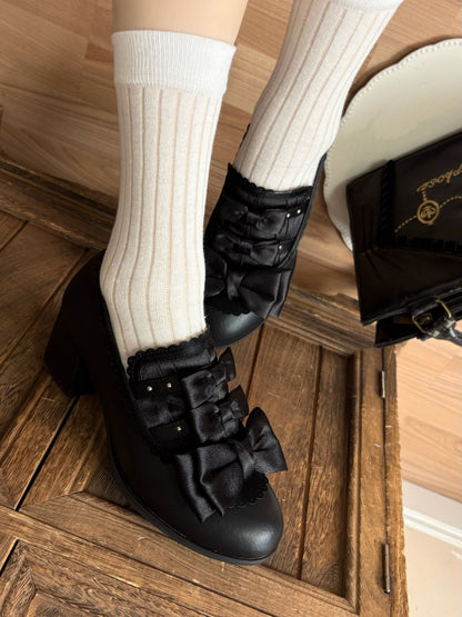 Castle Nocturne Satin Elegant Cla Lolita Heel Shoes【s0000014308】