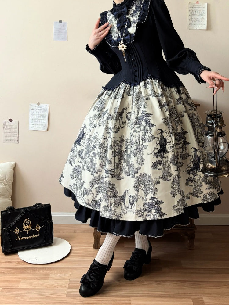 Castle Nocturne Satin Elegant Cla Lolita Heel Shoes【s0000014308】