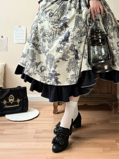 Castle Nocturne Satin Elegant Cla Lolita Heel Shoes【s0000014308】